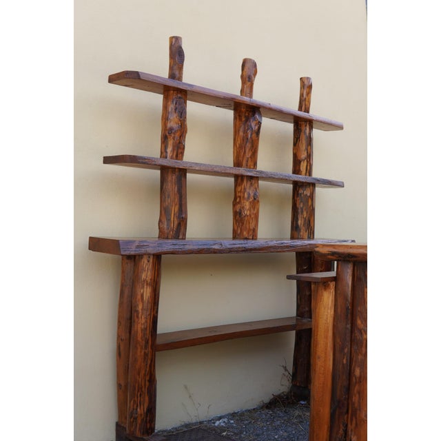 Handcrafted Bar Cabinet in Walnut and Oak, 1960s, Set of 4 For Sale - Image 6 of 7