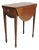 Antique Federal Mahogany Satinwood Inlay Narrow Dropleaf Pembroke Side Table For Sale