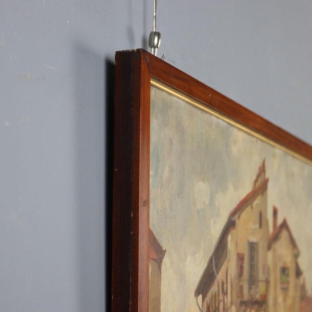 Giuseppe Viviani, Scenes with House Including Double-Sided Artwork, Oil Paintings, Set of 2 For Sale - Image 9 of 11