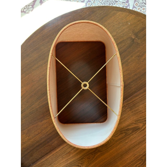 Orange Lampshade With Yellow Trim For Sale In New York - Image 6 of 6