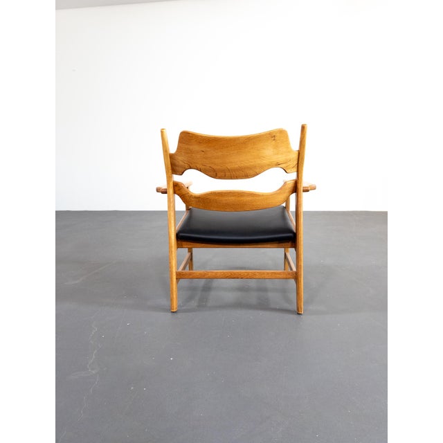 Wood Razorblade Chair by Henning Kjærnulf, 1960s For Sale - Image 7 of 10