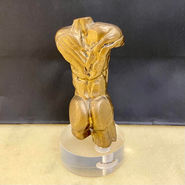 1970s Bronze Torso Sculpture by Enrico Manera, 1970s For Sale - Image 5 of 11