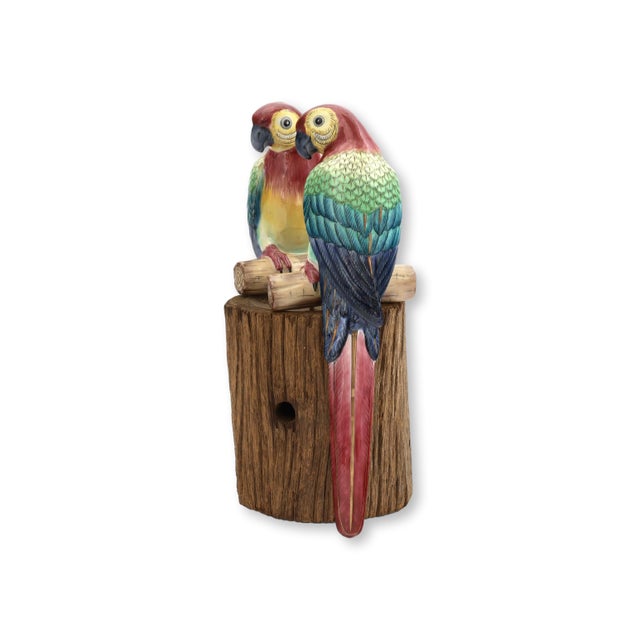 Faience Parrot Candle / Planter Decor Set For Sale In Los Angeles - Image 6 of 7
