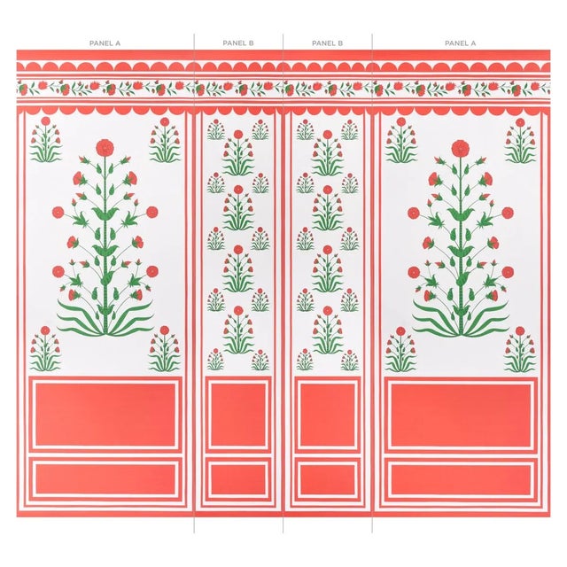 A charming combination of stylized flowers, scalloped borders and architectural geometries, Royal Poppy Panel B is a...