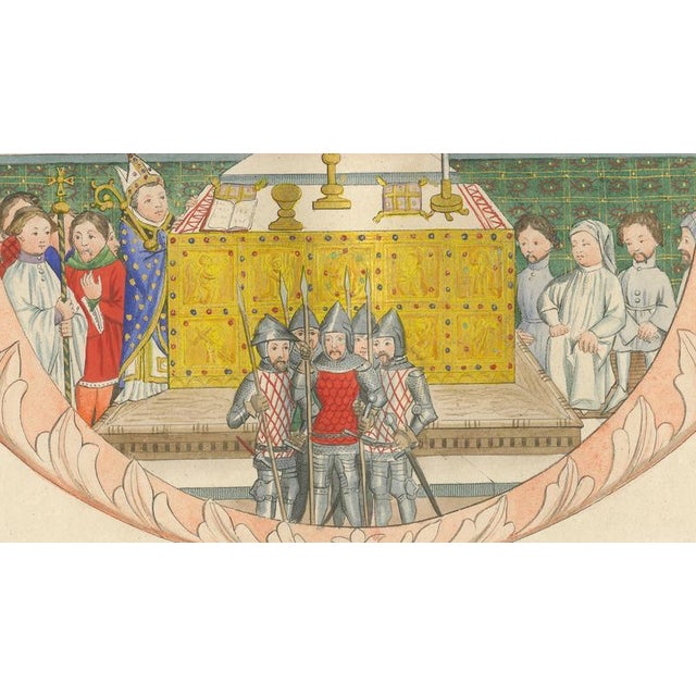 Paper Mercuri, Medieval Royal Court and Altar Ceremony, Hand-Colored Print, 1845, Print For Sale - Image 7 of 11