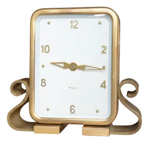 Swiss Mantel or Table 30-Day Wind-Up Clock with Gold-Tone Case, 2000