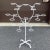 Mid-Century Rotating Wrought Iron 21 Ring Plant Stand For Sale - Image 13 of 13