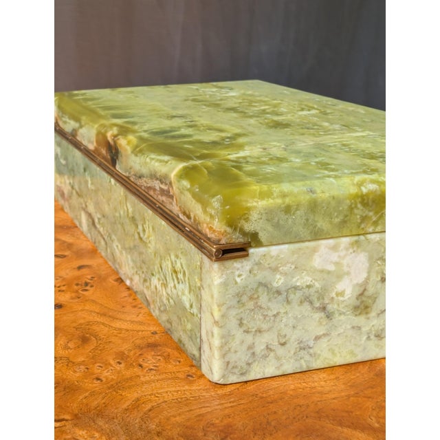 Green Antique Italian Green Marble Trinket Box from Henry Griffith & Sons, 1890s For Sale - Image 8 of 14