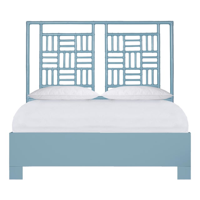 Finn Standard Bed Queen - Pool Blue For Sale