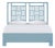 Finn Standard Bed Queen - Pool Blue For Sale