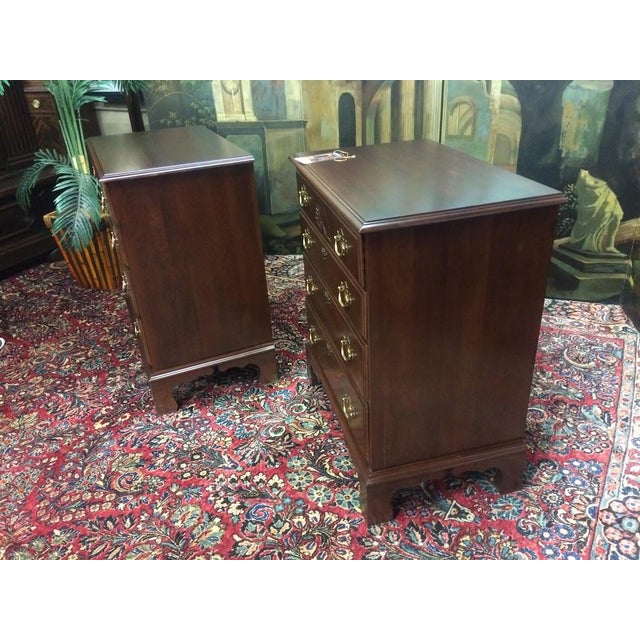 Vintage Bachelor Chests, Nightstands, Harden Furniture, the Pair For Sale - Image 11 of 17