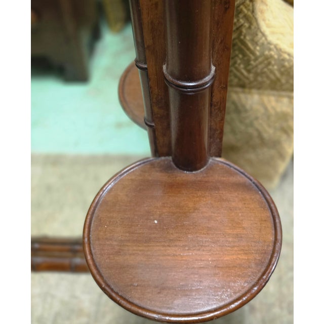 French Antique 19th Century French Faux-Bamboo Wall Mirror For Sale - Image 3 of 7
