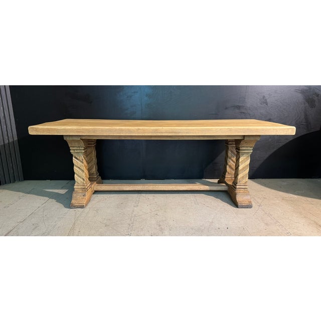 French Oak Farmhouse Dining Table, 1920s For Sale - Image 10 of 15