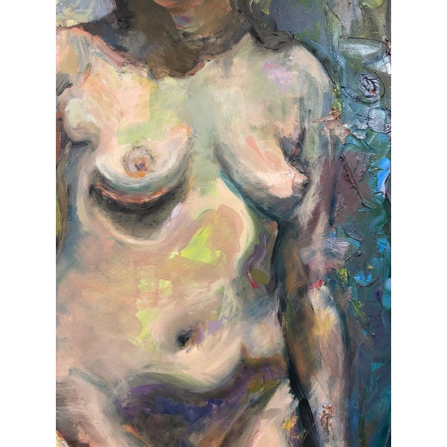 “Portrait of a Woman With Straw Hat”, Original Oil Painting, by Van Ness For Sale In Saint Louis - Image 6 of 8