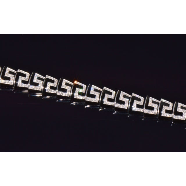 Late 20th Century Authentic Roberto Coin Cobra 1.78ct Diamond & Black Enamel Bracelet in Solid 18k White Gold For Sale - Image 11 of 16