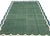 Handmade Cotton Flat Weave Area Rug, Forest Green, Cream and Teal Blue Scalloped Dhurrie - 8'x10' For Sale - Image 10 of 14