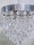 Mid 20th Century Hollywoord Regency Ridged Chrome Rim With French Pendalogue Crystals For Sale - Image 4 of 12