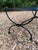 1950s Vintage Salterini Style Curved Wrought Iron Garden Bench, Restored For Sale - Image 5 of 10