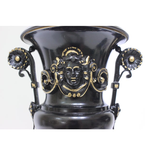 Metal 1880's Renaissance Revival Urn Mounted as a Table Lamp For Sale - Image 7 of 11