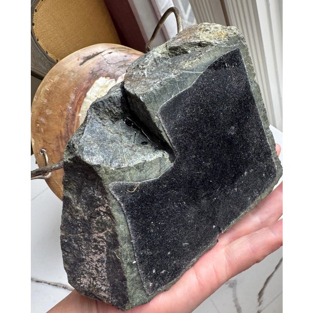 Late 20th Century Unique Mother of Pearl Shell Compote or Food Stand Over Stone 6.25"x7.5" For Sale In Denver - Image 6 of 10