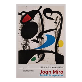 "Joan Miro - Au-Dela De La Peinture", Original Galerie Maeght Exhibition Poster For Sale