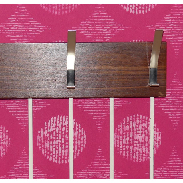 Space Age Coat Rack in White/Brown For Sale - Image 6 of 8