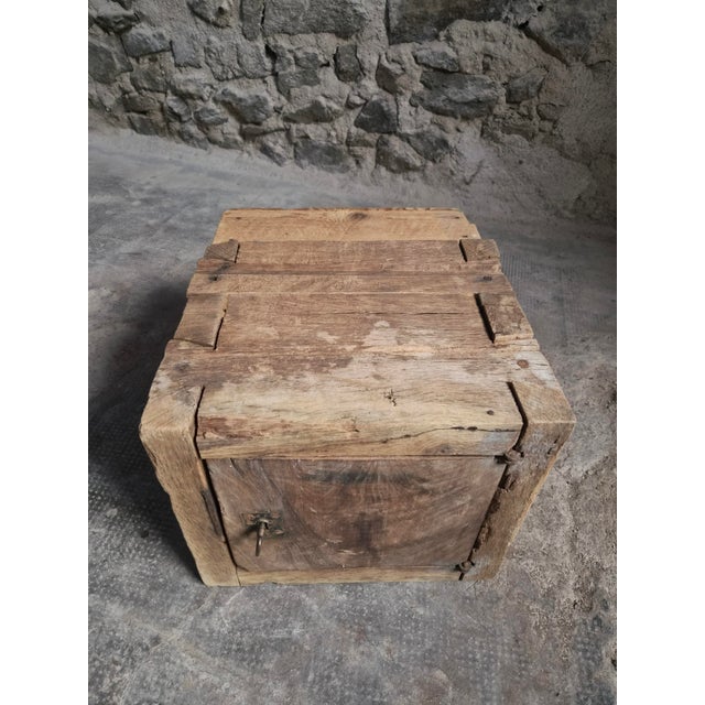 Antique French Oak Strongbox Cabinet, 1850 For Sale - Image 13 of 17