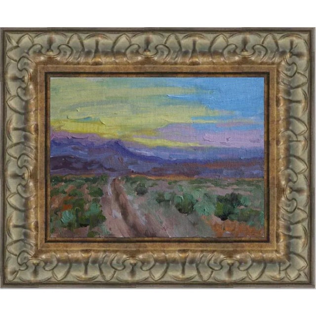 Contemporary Nevada Desert Sunset (Original Plein Air Oil Landscape) For Sale - Image 3 of 5