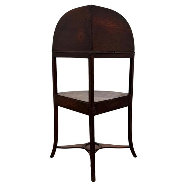 Wood Antique 19th Century Georgian Mahogany Corner Stand For Sale - Image 7 of 10