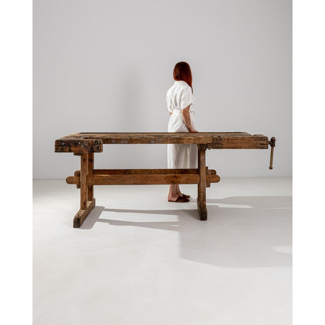 Early 20th Century Early 20th Century Antique Central European Carpenter’s Bench For Sale - Image 5 of 12