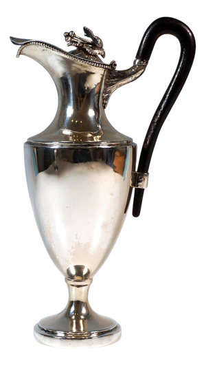 Antique Vienna Empire Silver Lidded Jug with Handle by Ignatius Haller, 1803