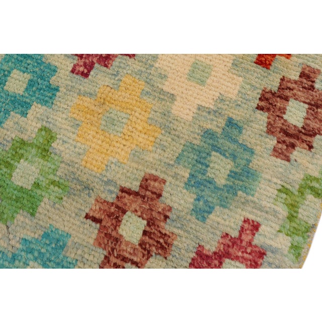 Blue Eclectic Balochi Blue/Rust Wool Rug - 5'1''x8'2'' For Sale - Image 8 of 10