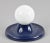 Mid-Century Italian Blue Metal Light Ball Sconce by Achille Castiglioni for Flos, 1960s For Sale - Image 6 of 18