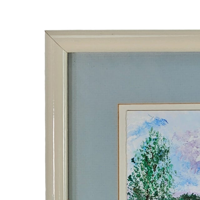 Landscape Gouache Framed Watercolor Painting " Signed "Ann" For Sale In San Francisco - Image 6 of 10