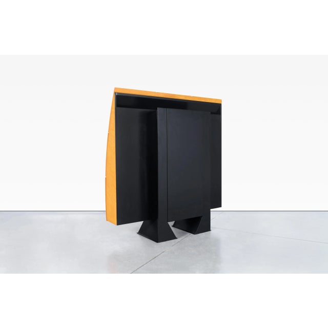 Architectural French Modern Storage Cabinet by Jean-Louis Godivie For Sale - Image 11 of 12