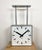 Industrial Large Square Industrial Double-Sided Factory Clock from Pragotron, 1960s For Sale - Image 3 of 17