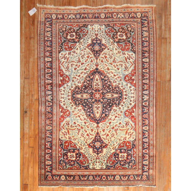 Timeless and priceless best describes this authentic Persian Sarouk Ferehan rug from the late 19th century. Measures:...