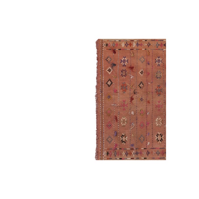 Mid-Century Modern Turkish Brown Kilim Rug 3'1" X 4'6'' For Sale - Image 3 of 12