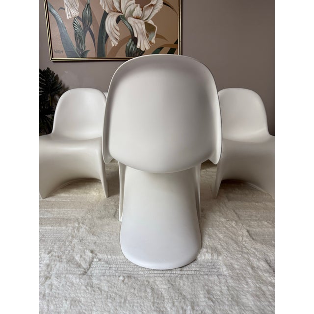 1990s Verner Panton for Vitra Sculptural Molded Fiberglass Dining Chairs For Sale In Houston - Image 6 of 12