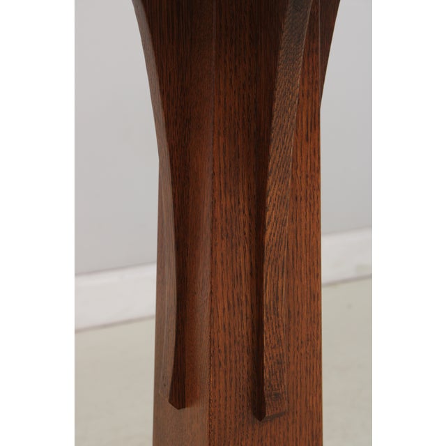 Stickley Round Mission Oak High Top Pub Table For Sale - Image 11 of 15