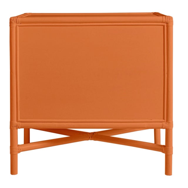 Verona Two-Drawer Nightstand in Citrus Orange For Sale - Image 4 of 6