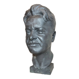 Large 1925 Antique Nj Medical Doctor Jacob Polevski Bronze Statue Bust Sculpture