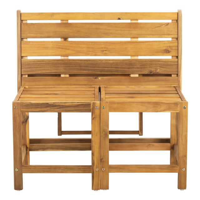 Belamy Outdoor Transformer Bench in Natural For Sale