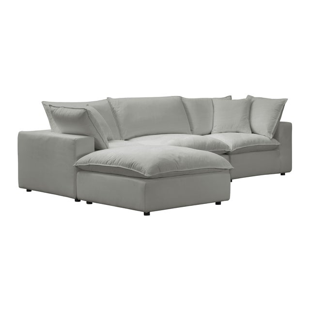 Cali Slate Performance Fabric Modular 4 Piece Sectional For Sale - Image 4 of 7