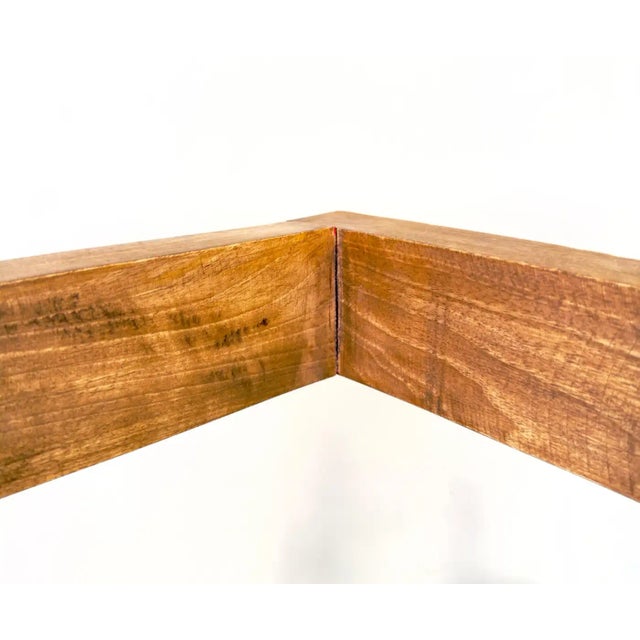 Art Deco Style Walnut Lounge Chair With Blue & White Boucle Fabric For Sale - Image 12 of 12