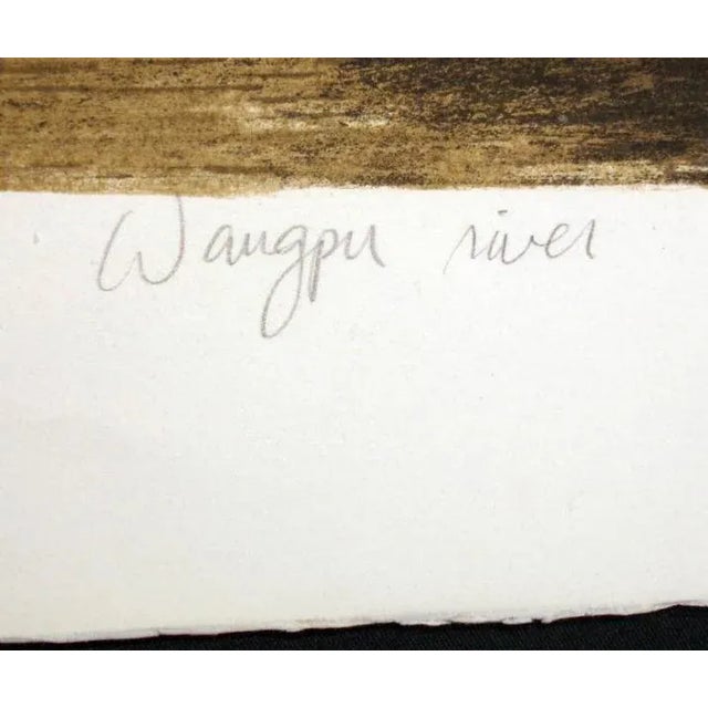 1970s John Kelly "Wangpu River" Signed Fine Art Lithograph/Serigraph From China Suite For Sale - Image 5 of 6