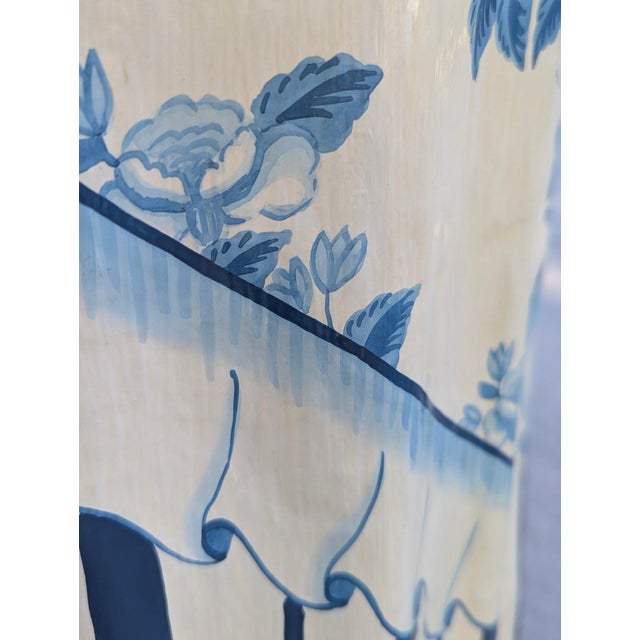 Vintage Trompe Loeil Hand Painted Skirted Side Table For Sale - Image 16 of 16