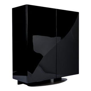 Roche Bobois Black Cabinet with Mirrors For Sale