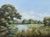 River Meadow with Cattle & Cottage in the English Countryside by British Artist, Tony Mercier (Born 1945) Art measures 16...