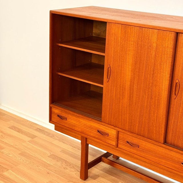 1950s Danish Highboard in Teak by Clauson & Son for Silkeborg, 1950 For Sale - Image 5 of 9